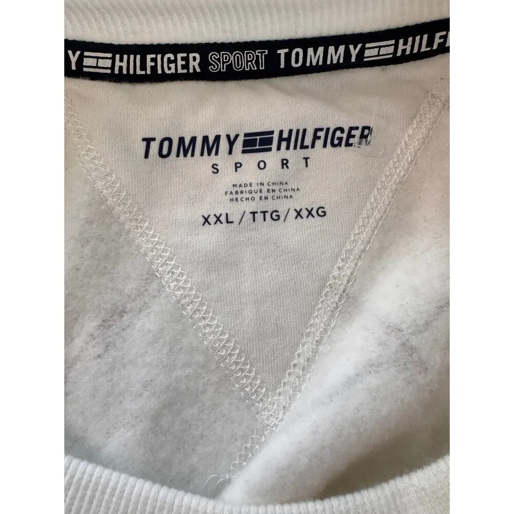 New TOMMY HILFIGER SPORT Women's Crewneck Long Sleeve Plaid Sweatshirt Size XXL